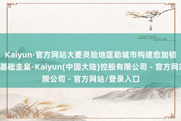 Kaiyun·官方网站大要灵验地匡助城市构建愈加韧性和安全的基础圭臬-Kaiyun(中国大陆)控股有限公司 - 官方网站/登录入口