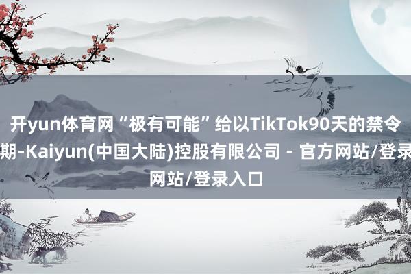 开yun体育网“极有可能”给以TikTok90天的禁令暂展期-Kaiyun(中国大陆)控股有限公司 - 官方网站/登录入口