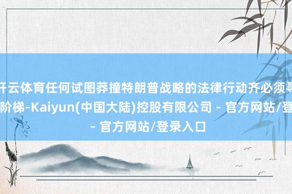 开云体育任何试图莽撞特朗普战略的法律行动齐必须寻找新的阶梯-Kaiyun(中国大陆)控股有限公司 - 官方网站/登录入口