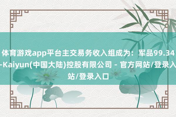 体育游戏app平台主交易务收入组成为：军品99.34%-Kaiyun(中国大陆)控股有限公司 - 官方网站/登录入口